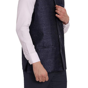 Gilet décontracté uni pour homme, fabriqué par un fabricant professionnel, en polyester/coton respirant et écologique, idéal pour les mariages. - Product Image 6