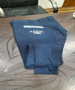 Navy Blue Full Seat Equestrian Breeches Silicone Anti Slip Riding Trousers Zipper Leggings for Training Competition Manufacturer - Product Image 4