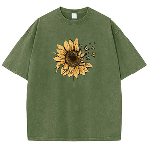 Camiseta de Verano para Hombre, Tallas Grandes, Cuello Redondo, 100% Algodón, Estilo Vintage Lavado, Transpirable, Antiencogimiento, Diseño Sólido, Tendencia Actual - Product Image 5