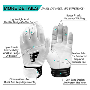 New Arrival Leather Baseball Batting <b>Gloves</b> Professional Customized Design Goat Leather Hand Protection Baseball Batting <b>Gloves</b> - Product Image 6