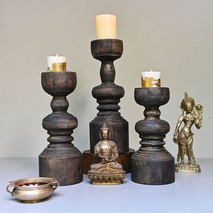 Modern Handmade Candle Holder Wooden Craft For Luxury Home Decoration Artistic Tabletop Accent Display Arrangement - Product Image 5