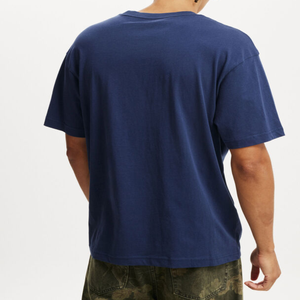 T-shirts pour hommes à col rond 100 % coton biologique, 180 GSM, respirants, pré-rétrécis, coupe décontractée ample, style décontracté, avec lettrage – Meilleures ventes - Product Image 3