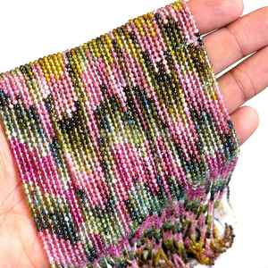 Perles rondes en tourmaline naturelle AAA 2,5 mm, perles rondes lisses en tourmaline, perles de pierres précieuses pour la fabrication de bijoux, artisanat, en vrac - Product Image 5