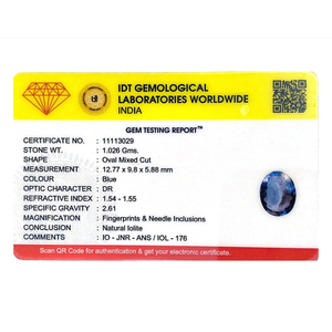 Natural AA Certified Iolite Loose Gemstone-5.13 Carat Wholesale Sapphire - Product Image 4
