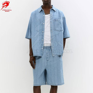 Conjuntos de Pantalones Cortos de Mezclilla para Hombre de Alta Calidad, Ligeros, con Costuras Premium, Cómodos para Uso Diario y Estilo Urbano - Product Image 2