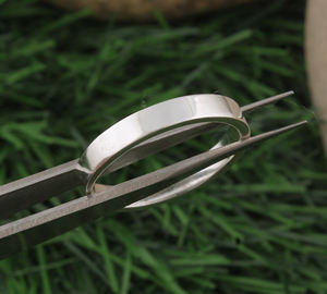 Anillo Sencillo de Plata de Ley 925, Anillo Apilable de Turquesa Hecho a Mano, Anillo Minimalista de Alto Pulido para Boda - Product Image 2