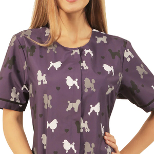 Blouse de toilettage robuste imperméable anti-poils en tissu polyester, couleur personnalisée, logo personnalisé, commande en gros - Product Image 4