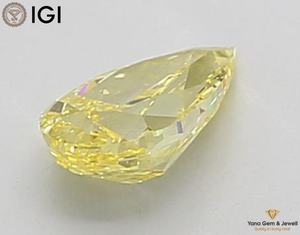 Diamant de laboratoire CVD en forme de poire, clarté VS2, couleur jaune vif fantaisie, 1,00 CARAT avec certificat IGI pour alliance - Product Image 5