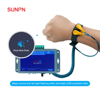 SUNPN ESD: Sistema de Monitoreo Antiestático Continuo con Correa de Muñeca y Tapete de Conexión a Tierra para Fabricación de Electrónica Automotriz