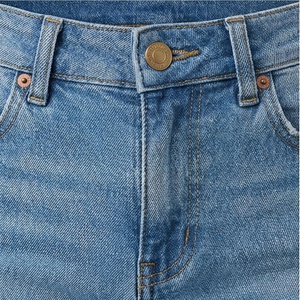 Custom Quality Mid Waist Skinny Fit Customized Color Denim Shorts <b>Women</b> Summer Fly Zip <b>Back</b> Pockets Trend Garment _1 - Product Image 4