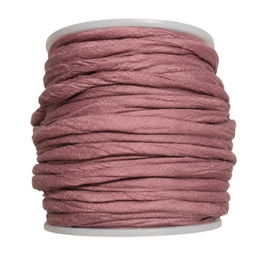 Cordon en Soie Plat Écologique Premium pour Fabrication de Bijoux, Fil Tressé Doux pour Colliers, Bracelets, Rose Poudré, Sac de Bricolage DIY - Product Image 1