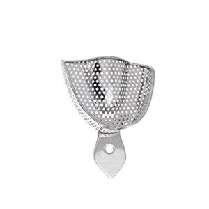 Bandejas de Impresión Dental Profesionales de Acero Inoxidable | # 1 Bandeja de Impresión Metálica Perforada XL para Maxilar Superior de Adulto Extra Grande - Product Image 1