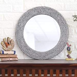 Decorative Modern Designer Round <b>Wall</b> <b>Mirror</b> with Metal Studded Frame <b>Wall</b> Mounted <b>Mirror</b> for Living Room Home - Product Image 2
