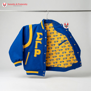 เสื้อแจ็คเก็ตซิปสำหรับผู้หญิง ลายปักโลโก้กรีกแบบส่วนตัว ของชมรมซิกมาแกมมาโร ทำจากผ้าซาติน กำลังเป็นที่นิยม - Product Image 6