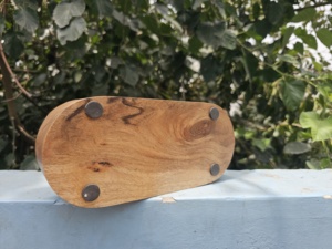 Bol ovale en bois fait main, bois naturel, décoration d'intérieur, récipient rustique - Product Image 6