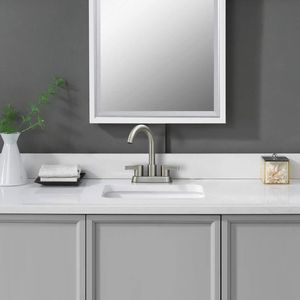 Rubinetto da bagno a 2 maniglie con scarico a scomparsa da 4 pollici, rubinetto per lavabo da 3 pollici - Product Image 4