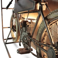 Harley Davidson moto Antique vélo Bar Pub Table-Accent éclairé