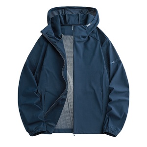 New Design Men's <b>Summer</b> Windbreaker <b>Jacket</b> Zipper Design Breathable Custom Logo Sports Men <b>Lightweight</b> Breathable Zipper Outer - Product Image 4
