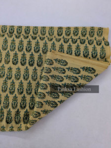 ผ้าพิมพ์ลายบล็อกออร์แกนิคจากราชสถาน ขายส่ง - ผ้าฝ้าย 100% พิมพ์ลายจาอีปุร์ สำหรับชุดฤดูร้อน ชุดผู้หญิง ชุดเด็กชาย และผ้าคลุม - Product Image 2