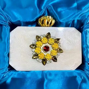 Bolso de Mano de Resina Acrílica de Moda para Mujer, Bolso de Noche de Lujo para Fiesta, Bolso de Mano Transparente de Diseñador para Boda - Product Image 1