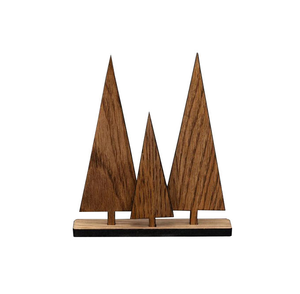 Wooden Christmas <b>Tree</b> Decoration Set of 3 Wooden Christmas Table Decoration - Product Image 1