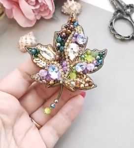 MD HANDICRAFTS Luxury Handmade Embroidery Brooch with <b>Sparkling</b> Beads Pearls Sequins for Children's & Women's Wedding Occasions - Product Image 4