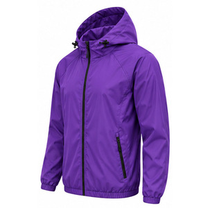 Windbreaker <b>Jacket</b> for <b>Men</b> <b>Lightweight</b> Outdoor Sports Water Resistant Full Zip Hooded Activewear Export Quality OEM Manufacture - Product Image 3