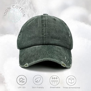 Custom Corporate Merchandise Distressed Cotton Cap Premium Casual Lifestyle Comfortable Baseball Hat Adjustable Promotional Hat - Product Image 2