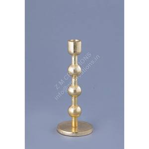 Support de bougie en métal doré au design moderne, artisanat décoratif de table, bougeoir de luxe, articles de décoration de mariage faits à la main, résistant à la chaleur - Product Image 1