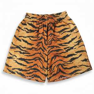 Shorts de basketball pour hommes, 5 pouces, style streetwear, taille élastique, logo avant, polyester/coton, séchage rapide, respirant - Product Image 2