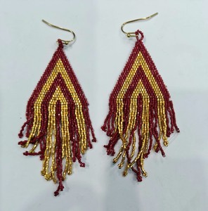 Boucles d'oreilles classiques en perles de rocaille papillon géométrique pour femme, design ethnique moderne, ensemble de bijoux tendance et audacieux pour soirée - Product Image 4