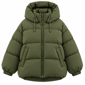 Chaqueta Bomber Acolchada Ligera, Transpirable y Resistente al Viento para Mujer, con Capucha, para Exteriores, de Alta Calidad y Personalizable - Product Image 1