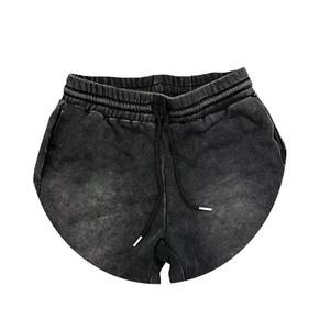Men's Vintage Acid Washed Cotton <b>Shorts</b> New Fashion Summer Streetwear Distressed Embroidery <b>Sweat</b> <b>Shorts</b> - Product Image 4