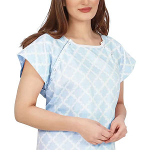 Uniformes Médicos de Algodón Tejido Unisex de Alta Calidad, Bata de Paciente Lavable, Ropa de Hospital Reutilizable con Estampado, Detección de Agujas - Product Image 3