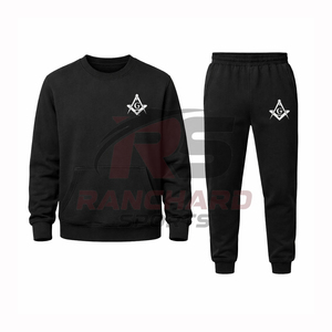 Sweat-shirt et pantalon de jogging en molleton de coton avec logo maçonnique personnalisé, fabricant OEM, vente en gros, sweat-shirt avec symbole maçonnique, impression personnalisée - Product Image 3