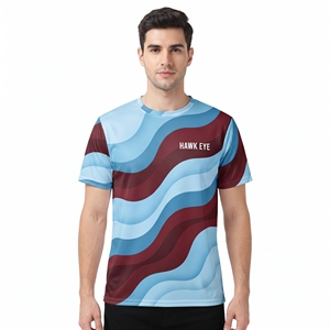T-shirt décontracté pour homme en coton et polyester sublimé, impression graphique personnalisée, manches courtes, tee-shirt tendance, streetwear quotidien, vente en gros - Product Image 5