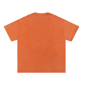 เสื้อยืดกราฟิกวินเทจทรงโอเวอร์ไซส์ ผ้าคอตตอน 100% หนัก 230 กรัม ซักย้อมสีแบบแอซิดวอช สำหรับผู้ชาย พิมพ์ลายโลโก้แบบ DTG ตามสั่ง ทรงบ็อกซี่ สวมใส่สบาย เหมาะสำหรับออกกำลังกาย ความยาวสั้น - Product Image 4