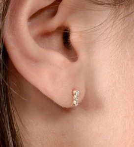 Premium 14K Gold Bezel Set Lab Grown Diamond Stud <b>Earrings</b> Simple Elegant Jewelry for Women Wedding Gift Idea - Product Image 6