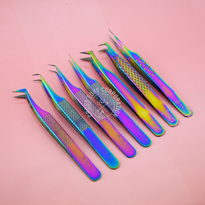 Pince à épiler à isolation à 45 degrés pour extensions de cils Fine X Fiber Tip Volume Lashes Pince à épiler pour extension de faux cils - Product Image 1