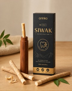 ชุดทำความสะอาดฟันธรรมชาติระดับพรีเมียม Elite Orinko Siwak Miswak แบบแท่ง แพ็ค 4 ชิ้น พร้อมบริการสกรีนโลโก้ตามสั่ง ขนาด OEM  รับผลิตตามขนาดที่ต้องการ - Product Image 2