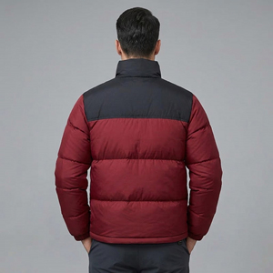Veste coupe-vent homme 2 tons, imperméable, avec rembourrage en coton, logo brodé personnalisé, fabrication en gros. - Product Image 2