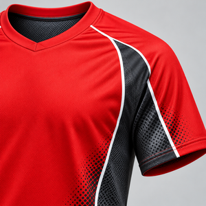 Uniforme de football personnalisable rouge écarlate et graphite, maillot et short de football sublimés avec logo personnalisé - Product Image 4