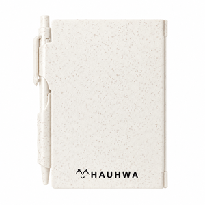 Cuaderno de bolsillo ecológico de paja de trigo con bolígrafo, cubierta rígida impermeable, mini diario, regalo, set de papelería ecológica. - Product Image 2