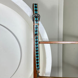 Sangle de sac à bandoulière réglable de haute qualité en cuir usiné à la main motif à carreaux logo personnalisé sangles en cuir véritable pour unisexe - Product Image 5