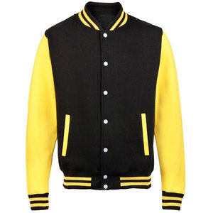 <b>Men's</b> Light Blue White Puffer Varsity Jacket HIGH STREET Style Regular Fit Stand Collar Zipper Closure Winter Wear Woolen - Product Image 5