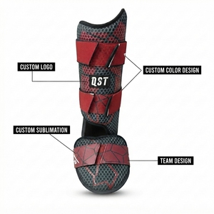Baseball Leg <b>Protector</b> Shin Guard Breathable Mesh Adjustable Strap Custom Logo Sports Gear baseball shin <b>protector</b> Wholesale - Product Image 4