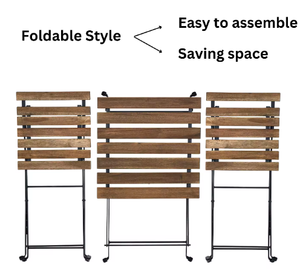 ชุดบิสโทรไม้อาคาเซียเฟอร์นิเจอร์กลางแจ้งสีน้ำตาลธรรมชาติสำหรับห้องนั่งเล่นสวนในร่มโรงแรมโรงเรียนอพาร์ทเมนท์ - Product Image 3