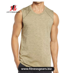 Just Fitness Gears Débardeur bleu dégradé à col rond pour homme, haut sans manches sportif en tricot à séchage rapide - Product Image 4