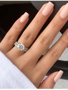 <b>Indian</b> Supplier Classic Moissanite Engagement <b>Ring</b> with Brilliant Cut Stone for Wedding and Proposal Jewelry Available For Sale - Product Image 2