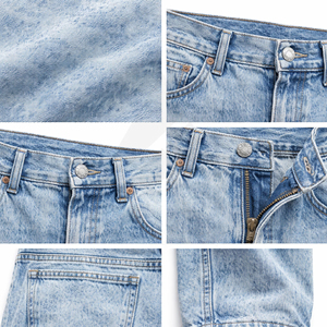 Mens Denim Acid Wash Baggy Jeans Oversized Fit Loose Vintage Washed Streetwear Casual Wear Retro Style Fashion Apparel - Product Image 3